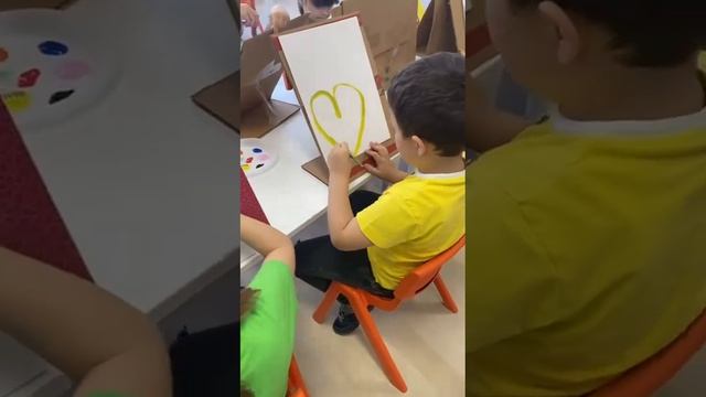 2023 Haziran Görsel Sanatlar dersimizde tuval çalışması yapıyoruz. 🧡🎨🖌️ смотреть онлайн