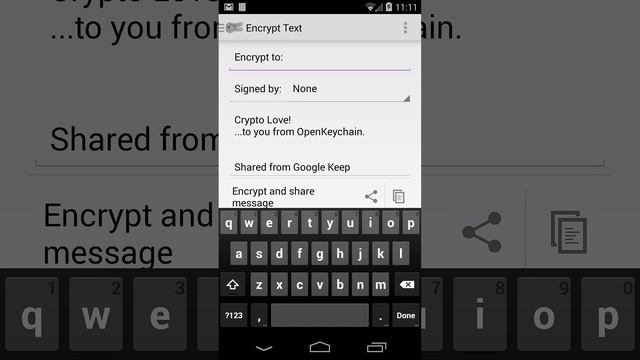 Sending a message with OpenKeychain смотреть онлайн