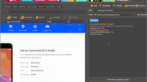 IPhone 8 plus 16.7.5 Hello Screen I cloud Bypass Unlock Tool