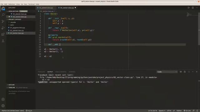 Wektory | Python Tutorial: Grawitacja (#3) смотреть онлайн