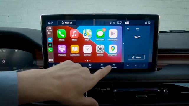 How to connect a phone and setup Android Auto and Apple Car Play in the 2021 Lincoln Nautilus смотреть онлайн