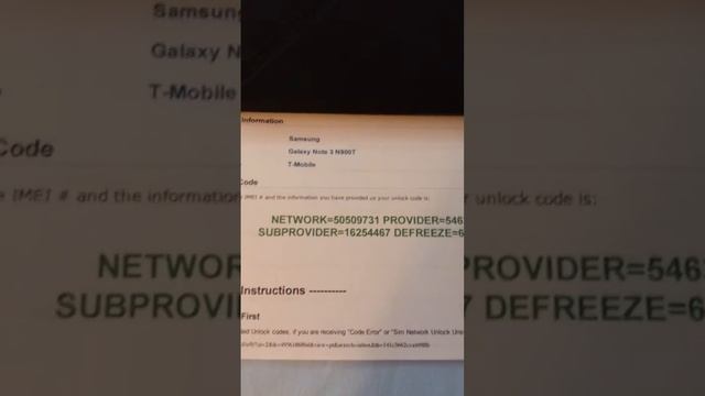 Samsung T-Mobile Note 3 N900T SIM UNLOCK смотреть онлайн