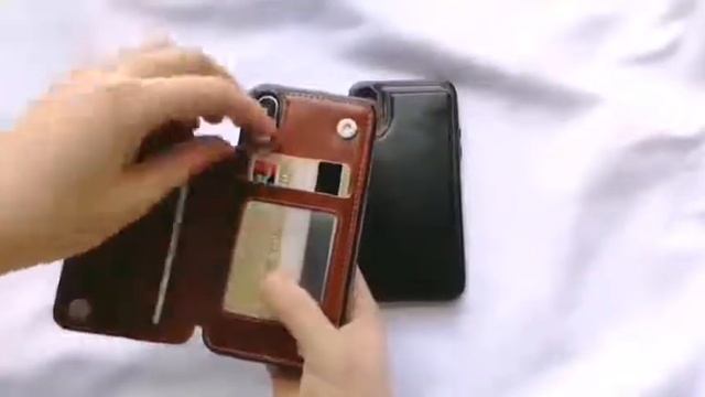 Multi Card Holder PU Leather Case For iPhone смотреть онлайн