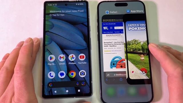 Iphone 15 Pro Max Vs Google Pixel 7a Speed Test смотреть онлайн