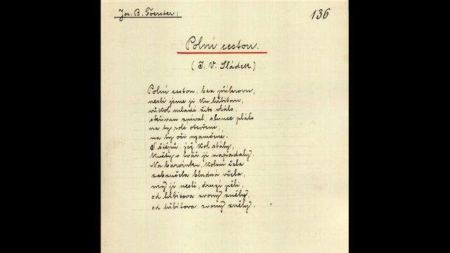 Josef Bohuslav Foerster: Polní cestou. смотреть онлайн
