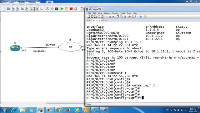 Configuration Cisco IOS XR dans GNS3 смотреть онлайн