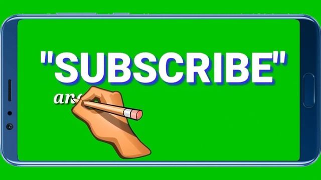 green screen |mobile frame png| hand writing subscribe intro. смотреть онлайн