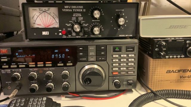 Mystery 21 Radio 4875 kHz huge signal into the UK with superb audio on the JRC NRD-525/Bose speake смотреть онлайн