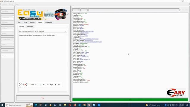iPhone X iOS 16.7.5 Bypass iCloud Hello Without Change SN Done by eft pro смотреть онлайн