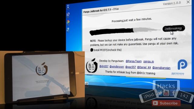 How to Jailbreak iOS 7.1/7.1.1/7.1.2 Using Pangu in English (Untethered) смотреть онлайн