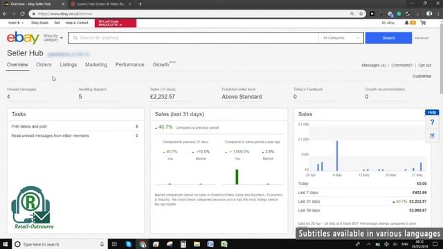 How to Customize Ebay UK Seller Hub | New Seller Dashboard (2019) - es#13 смотреть онлайн