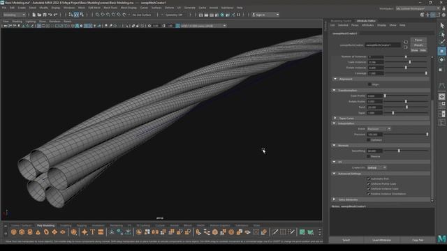 Maya Modeling Tutorial for Beginners | #10 - Rope and Cable Modeling Tutorial in Maya 2022 смотреть онлайн