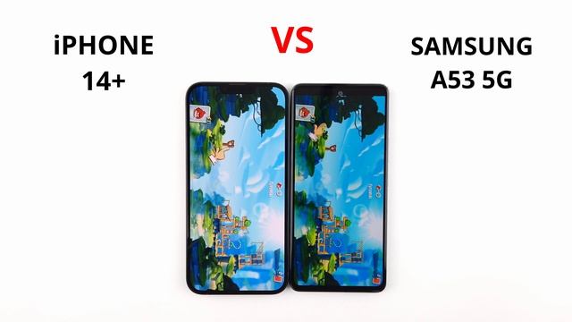 iPhone 14+ vs A53 5G | SPEED TEST смотреть онлайн