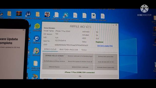 Free Untethered Icloud Bypass Ios 14.6/14.7 (GSM/MEID)|| Fix Notifications || Baseband Broken ||
