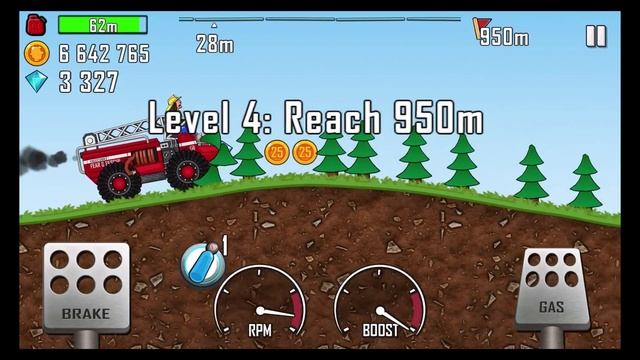 Hill Climb Racing - Part 17 - Fire Truck - Gameplay Walkthrough Video (iOS Android) смотреть онлайн