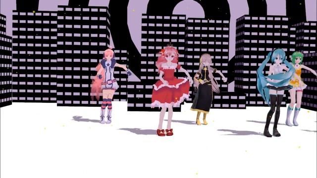 【MMD】Miki/Teto/Luka/Miku/Gumi/Rin/Lily - Bad Apple смотреть онлайн