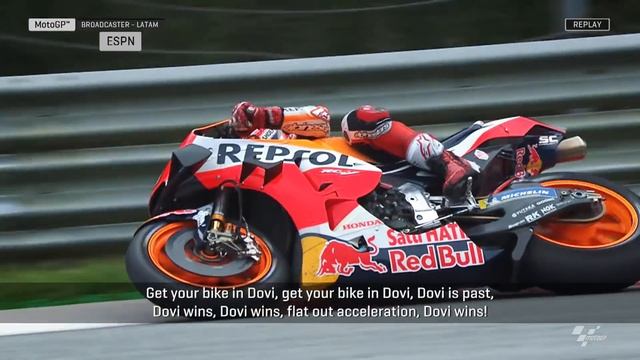Dovizioso + Marquez Last Lap Battle In EVERY Language! | 2019 #AustrianGP
