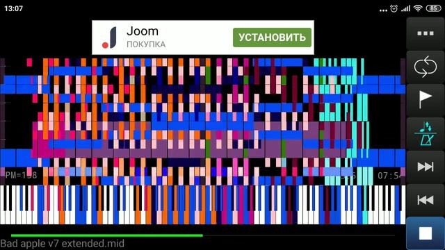[Black MIDI] Bad Apple v7 extended one tempo mode (Vedroid Run) смотреть онлайн