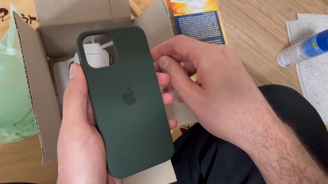 iPhone 12 Silicone Case MagSafe Cyprus Green Unboxing смотреть онлайн