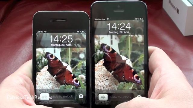 iPhone 5 vs. iPhone 4S - size comparison & Montblanc leather cover смотреть онлайн