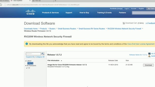 How to upgrade firmware Cisco RV220w network firewall смотреть онлайн