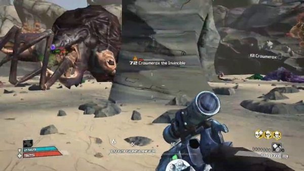 Borderlands PC - killing Crawmerax solo Mordecai at level 69