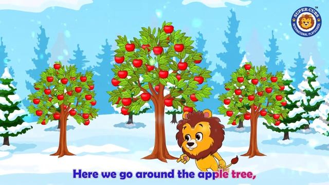 Here we go around the apple tree | English Rhyme | Supercubs International Playschool смотреть онлайн