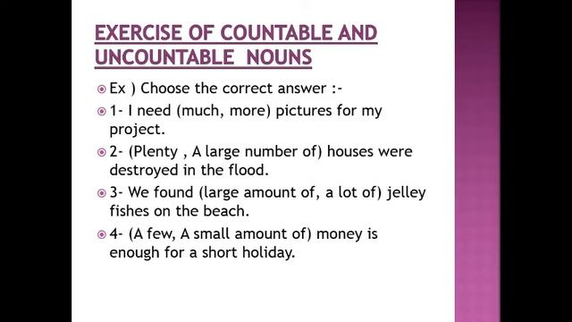 Eng lang Topic: COUNTABLE AND UNCOUNTABLE NOUNS GENDERS смотреть онлайн