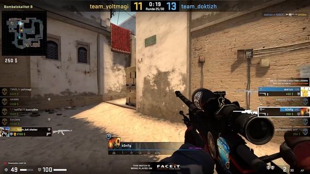 k0nfig 45 kill game on Mirage - CS:GO FACEIT POV смотреть онлайн
