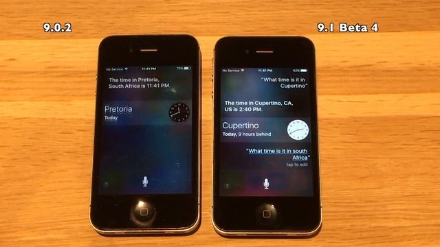 iPhone 4S iOS 9.1 Beta 4 vs iOS 9.0.2 смотреть онлайн