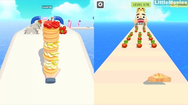 Pancake Run | Sandwich Runner - All Level Gameplay Android,iOS - NEW BIG APK UPDATE смотреть онлайн