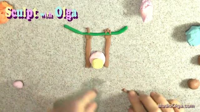 #17 Sculpt A Monkey. Pre-school Clay Modeling. Пластилин для дошкольников. Искусство в детском саду