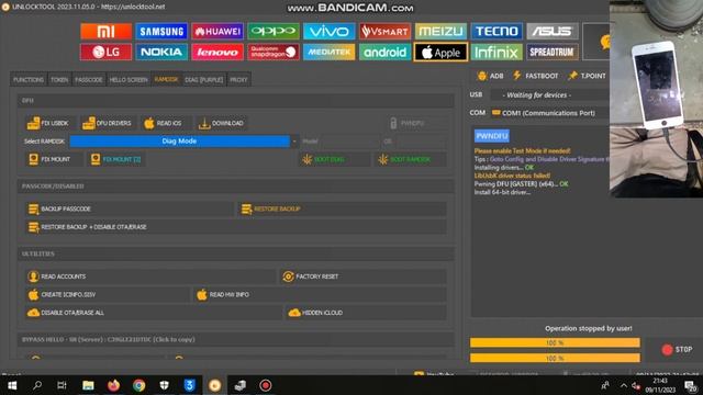 bypass icloud / bypass HALLO iphone 6s plus with unlocktool смотреть онлайн