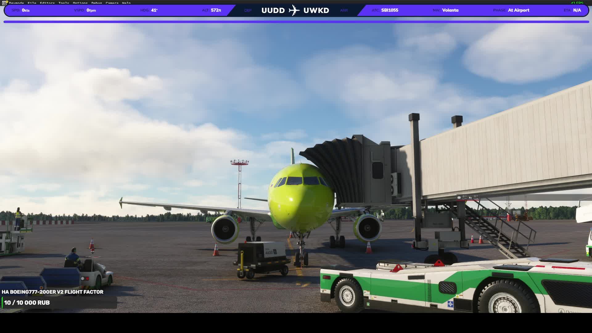 Fenix Simulations A321-200, SBI005, Vatsim, GSX, Moscow(UUDD) - Kazan(UWKD)