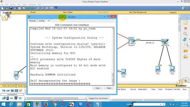 static routing with Connecting 4 routers with explanation Cisco Packet Tracer class 3 смотреть онлайн