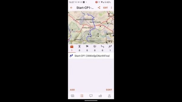 Garmin Explore App - sending .gpx file to Garmin GPS device - Example Spine Race gpx file