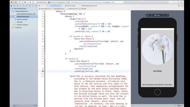 Practical Guide to MatchedGeometryEffect in SwiftUI смотреть онлайн