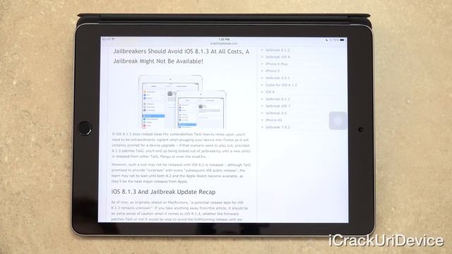 iOS 8.1.3 Jailbreak iOS 8 Update, Jailbreak Warning - TaiG 8.1.2 Vs Patch iPhone 6 Plus, iPad & Mor смотреть онлайн