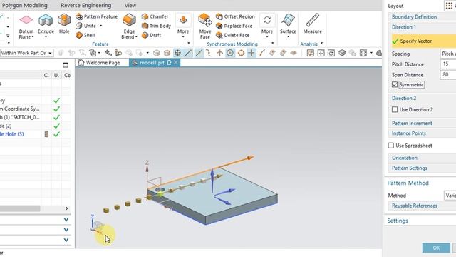 NX 12.0 Tutorial Tamil 32 : Linear Pattern | Modeling | NX | Unigraphics смотреть онлайн