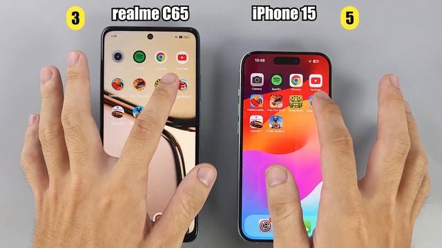 iPhone 15 vs Realme C65 | Speedtest & Camera Comparison смотреть онлайн