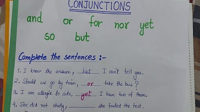Conjunctions in English Grammar : Meaning , examples and practice questions смотреть онлайн