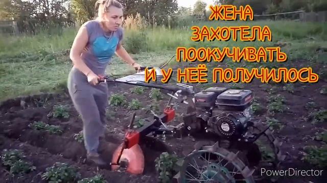 Самодельный дисковый окучник для мотоблока. Окучиваю картошку с женой на пару смотреть онлайн