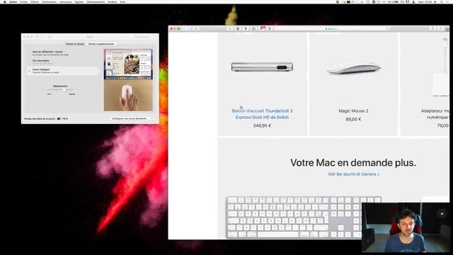 Les gestes de la souris apple Magic Mouse sur Mac tapoter avec 2 doigts pour zoomer смотреть онлайн