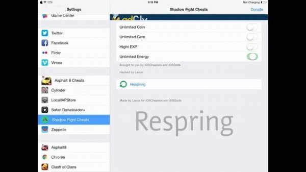 How to hack Shadow Fight 2 For IOS With Cydia All Versions