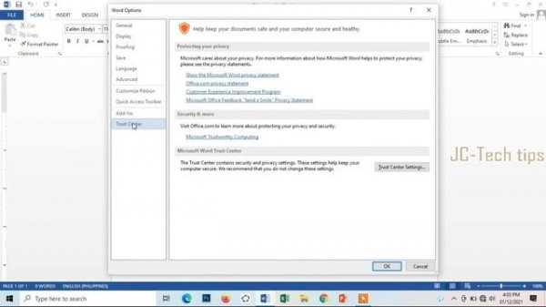 Word Experienced an error trying to open the file in Ms Word