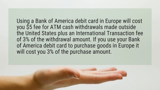 Can I use my Bank of America debit card in Europe? смотреть онлайн