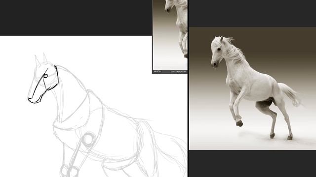 Dessiner un cheval (Partie 1) - Tuto Dessin смотреть онлайн