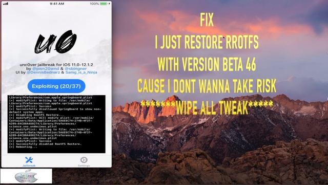 Cydia Uncovers update beta 49 fix all issue for ios 12-12.1.2 ( fatal error) смотреть онлайн