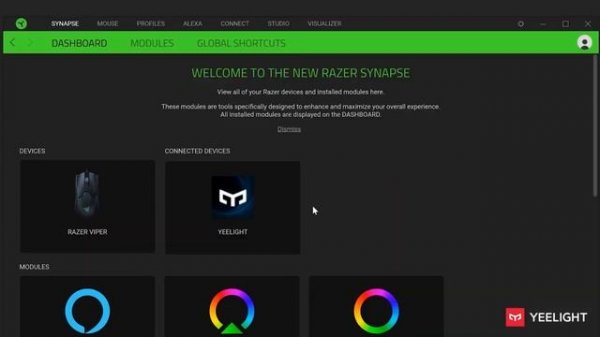 Video instruction set up Yeelight with Razer Chroma