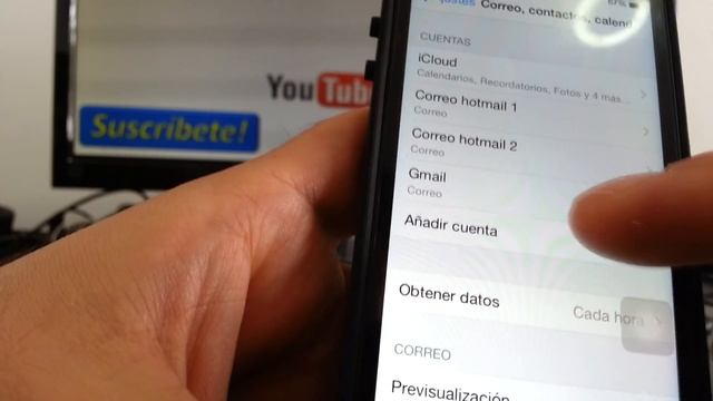 Cómo agregar múltiples cuentas correo iPhone 5S 5C 5 4 iOS 7 español Channeliphone смотреть онлайн